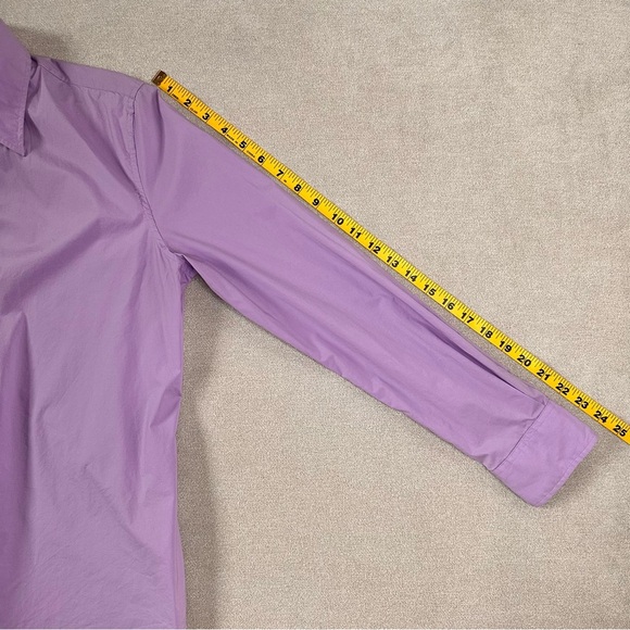 Lauren Ralph Lauren Cotton Long Sleeve Button Down. Purple. Medium. - Picture 8 of 8